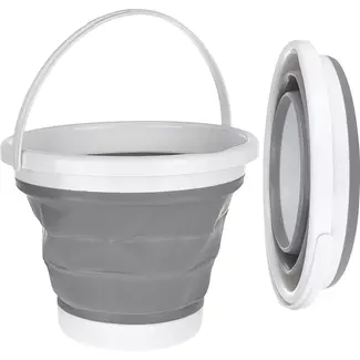 GEKO Opvouwbare siliconen emmer - 10L - Ruimtebesparend - Duurzaam - Voor thuis en outdoor gebruik