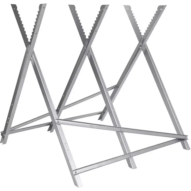 GEKO Zaagbok - Stalen Frame - 150 kg Draagvermogen - Verstelbare Hoogte - Opvouwbaar