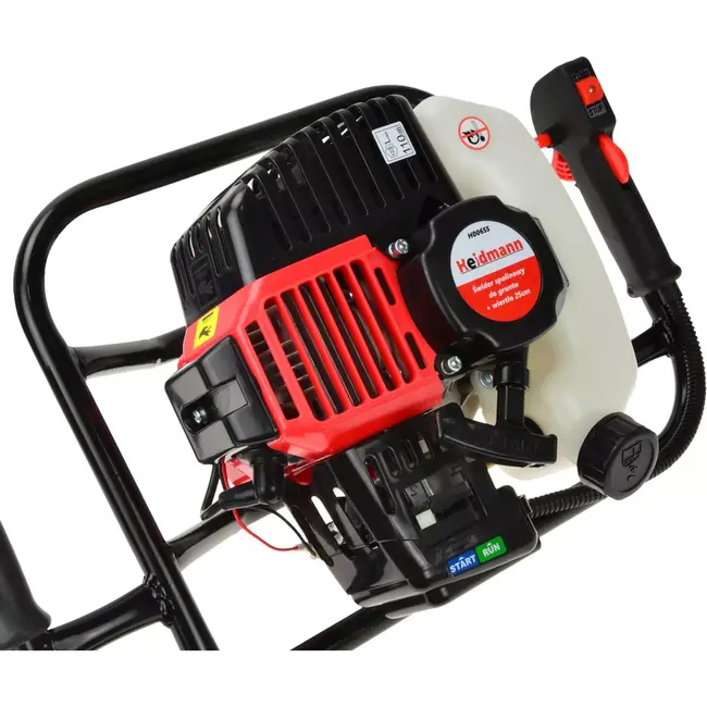 Heidmann Benzine grondboor - 5.2 PK motor - 25 cm boor - Geschikt voor tuin- en bouwprojecten