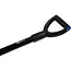GEKO Stalen schop met ergonomische D-greep - Duurzaam en roestbestendig - 121 cm - Zwart