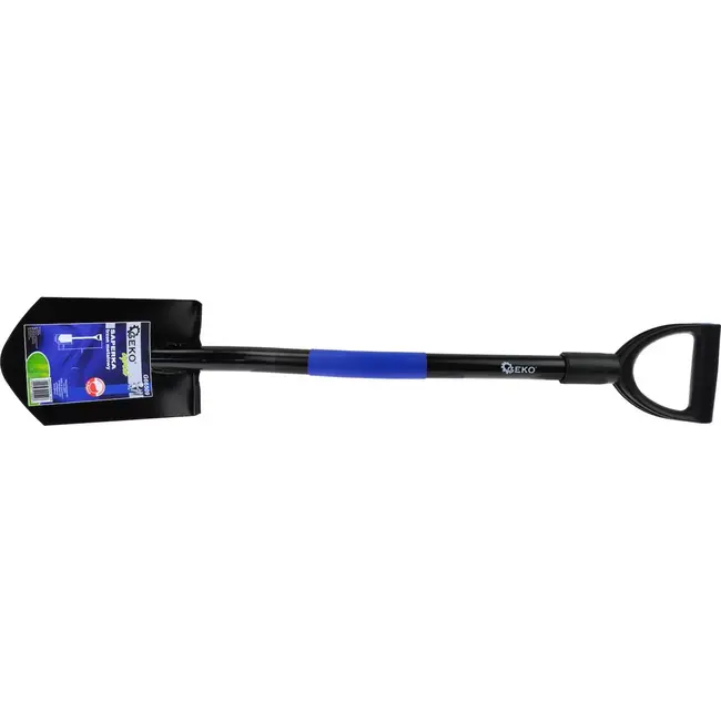 GEKO Stalen schop met ergonomische D-greep - Duurzaam en roestbestendig - 80 cm - Zwart