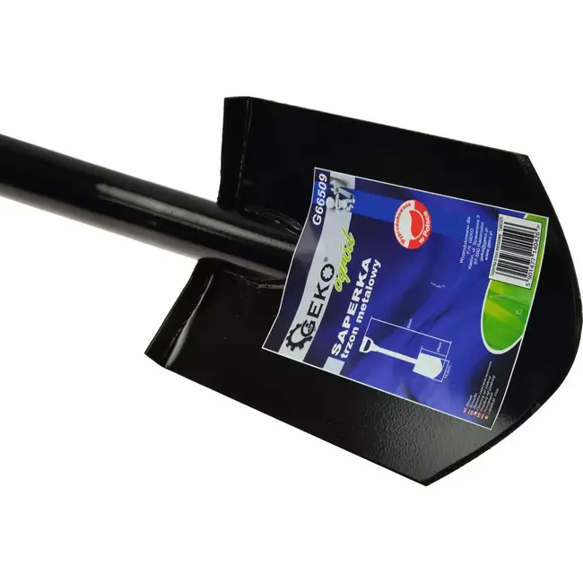 GEKO Stalen schop met ergonomische D-greep - Duurzaam en roestbestendig - 80 cm - Zwart