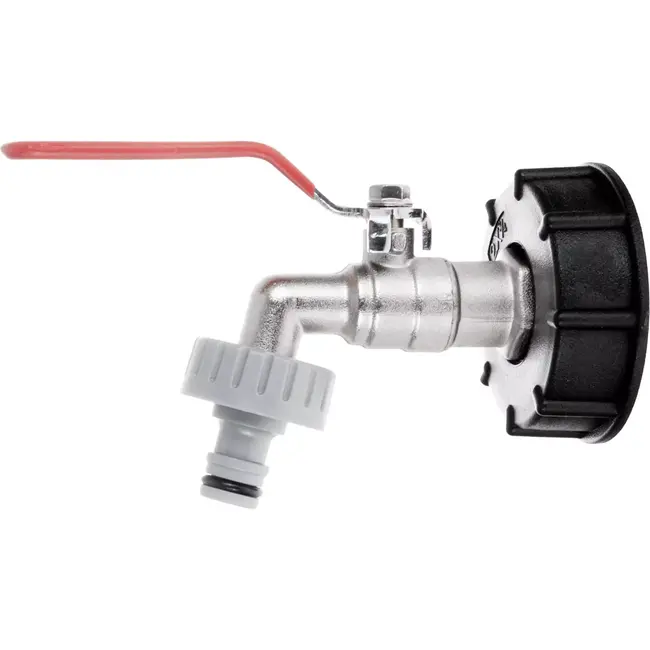 GEKO IBC set - S60x6 adapter - 3/4'' tap - snelle koppeling - duurzaam ontwerp