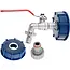 GEKO IBC container set - S60x6 adapter - 1/2'' kraan - 3/4'' buitendraad - snelle koppeling - robuust ontwerp