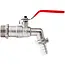 GEKO IBC tapset - 3/4'' metalen kraan - GZ 1'' draad - Ergonomische hendel - Tuin en IBC tanks