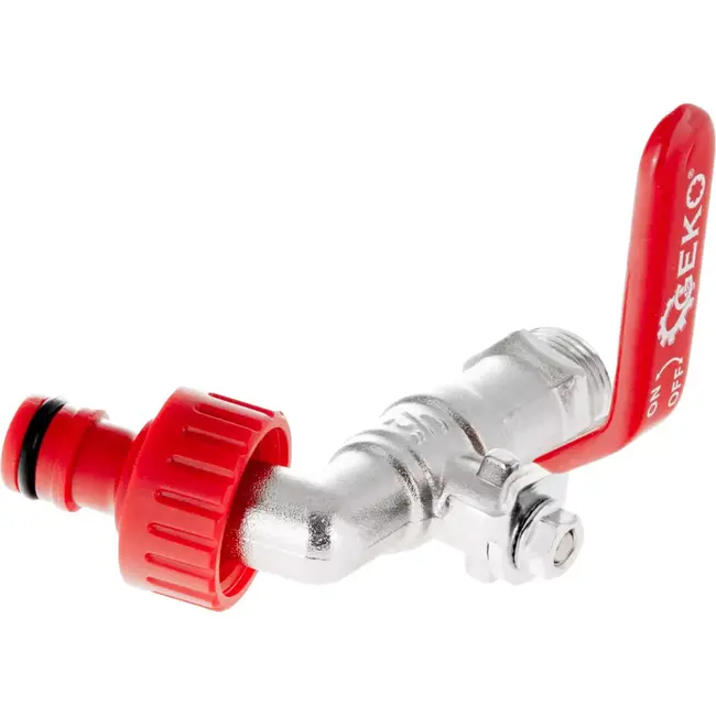 GEKO IBC tapset - 1/2" kraan - 3/4" draad - snelle slangverbinding - duurzaam metaal