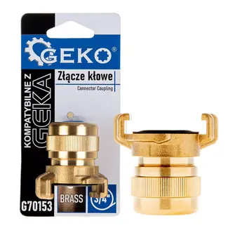 GEKO Messing klauwkoppeling - 3/4" - Snelkoppeling - Weerbestendig - GEKA compatibel