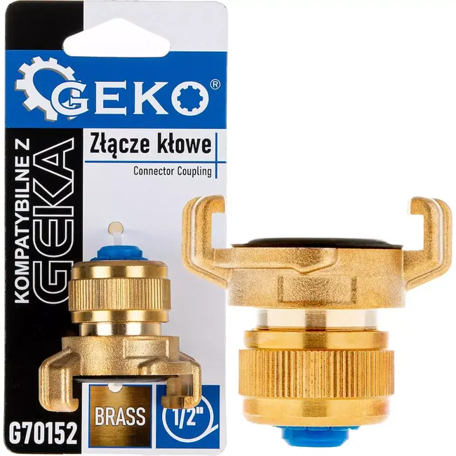 GEKO Messing klauwkoppeling 1/2" - Snelle en Lekvrije Verbinding - GEKA Compatibel