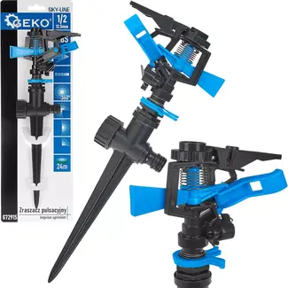 GEKO Instelbare pulserende sproeier - 360° dekking - Weerbestendig ABS - Tot 24 meter bereik