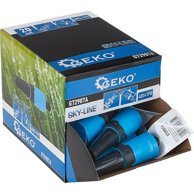 GEKO Verstelbare sproeikop - Meerdere sproeipatronen - Duurzaam ontwerp - 20 stuks