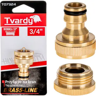 Tvardy Messing kraanadapter - 3/4" met 1/2" reducer - Universeel en Duurzaam