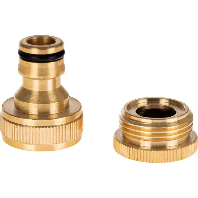 Tvardy Messing kraanadapter - 3/4" met 1/2" reducer - Universeel en Duurzaam