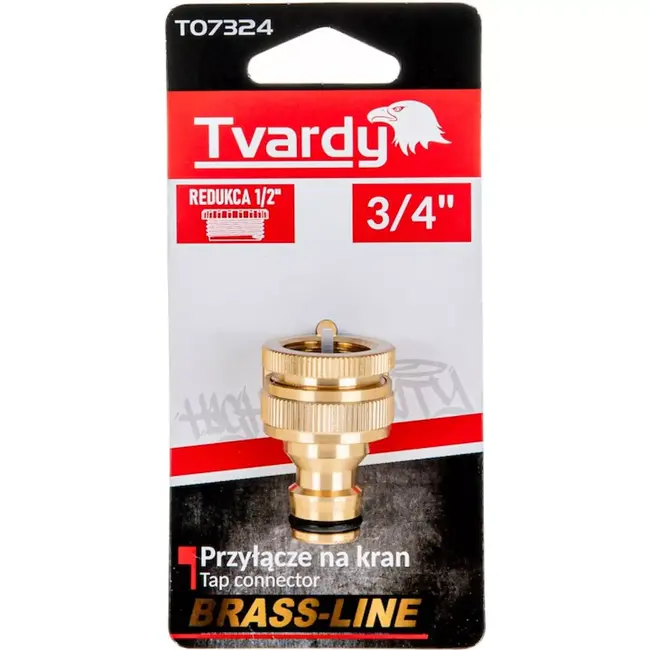 Tvardy Messing kraanadapter - 3/4" met 1/2" reducer - Universeel en Duurzaam