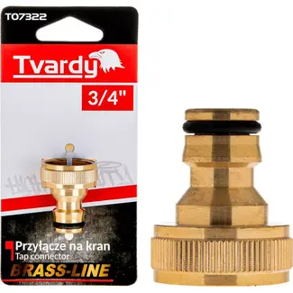 Tvardy Messing kraanconnector 3/4" - Duurzaam en lekvrij ontwerp