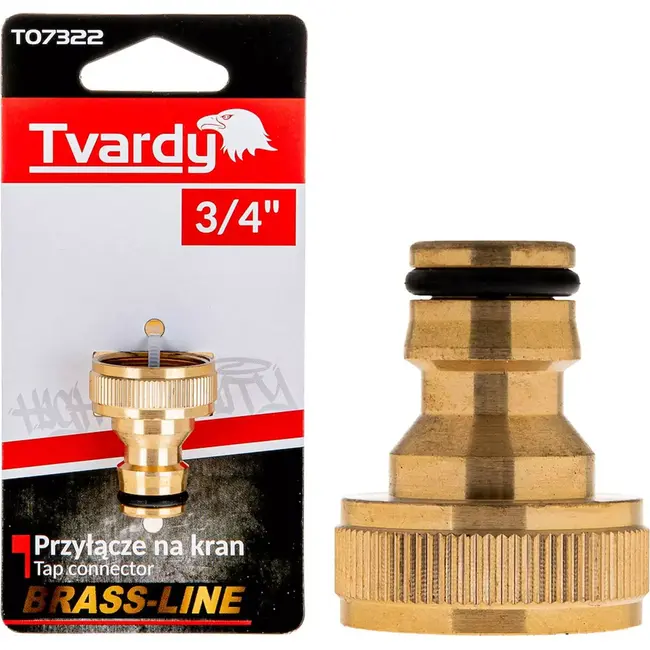 Tvardy Messing kraanconnector 3/4" - Duurzaam en lekvrij ontwerp