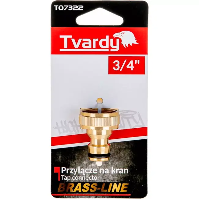 Tvardy Messing kraanconnector 3/4" - Duurzaam en lekvrij ontwerp