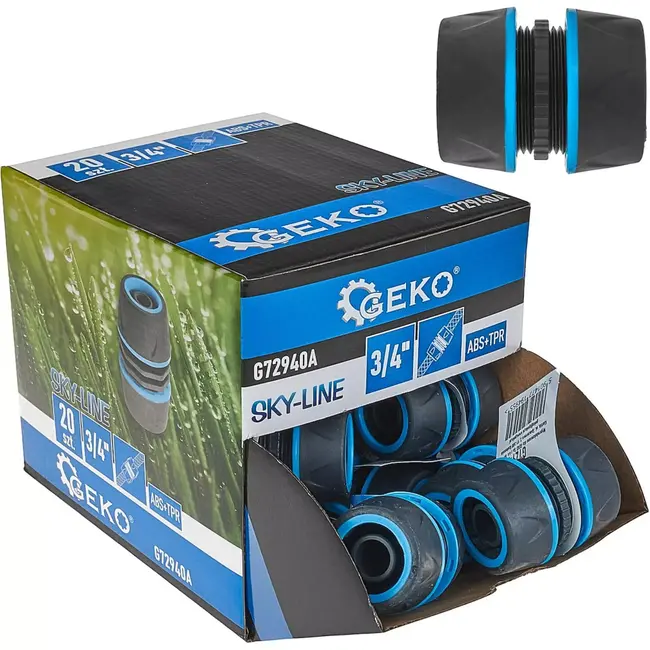 GEKO 3/4" slangreparatieset - Duurzaam plastic - Antislip grip - Set van 20