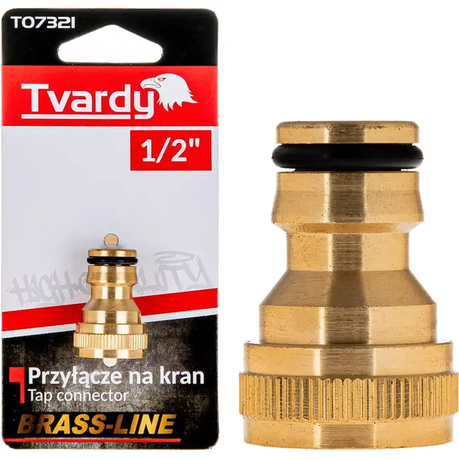 Tvardy 3/4" messing connector - mannelijke draad - lekvrij - duurzaam - eenvoudig te installeren