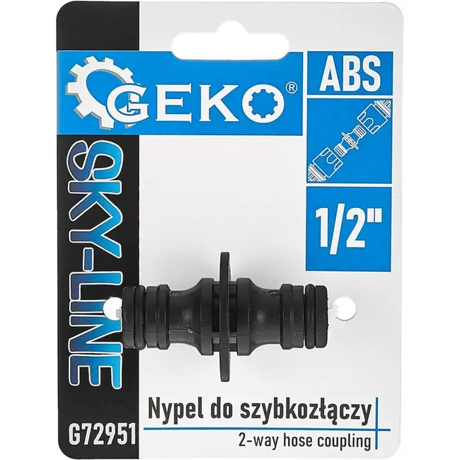 GEKO 2-weg tuinslangkoppeling - Duurzaam ABS - Snelkoppeling - Weerbestendig