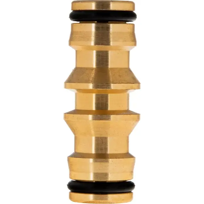 Tvardy 2-weg slangverbinder - messing - lekvrije koppeling - universele aansluiting