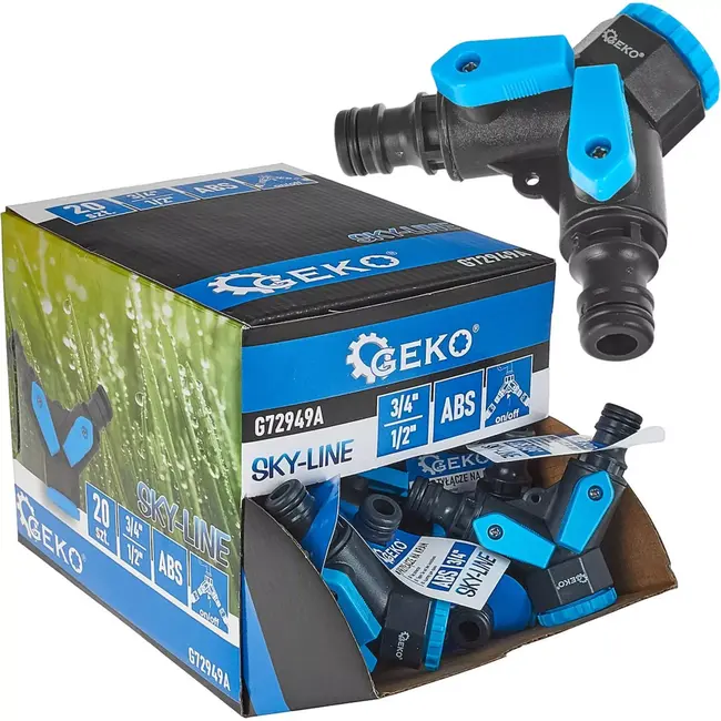 GEKO 2-weg waterverdeler - onafhankelijke ventielen - ergonomisch ontwerp - set van 20