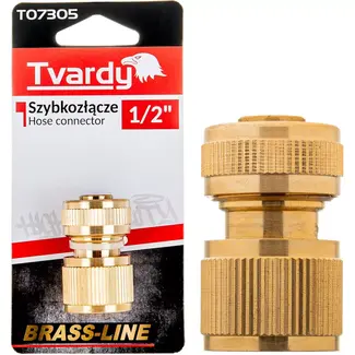 Tvardy Duurzame messing snelkoppeling voor 1/2" tuinslang - Lekvrij en weerbestendig