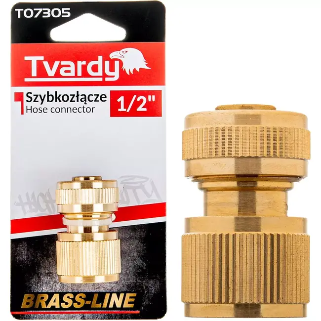 Tvardy Duurzame messing snelkoppeling voor 1/2" tuinslang - Lekvrij en weerbestendig