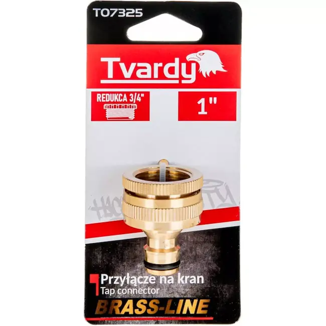 Tvardy Messing kraanadapter 1" met 3/4" reducer - Duurzaam en universeel