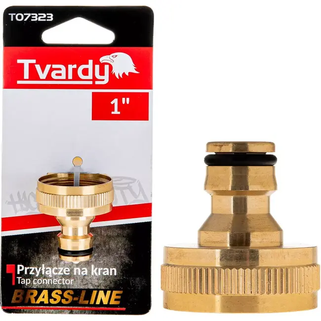 Tvardy Messing kraanconnector - 1" - Duurzaam en lekvrij - Eenvoudige installatie
