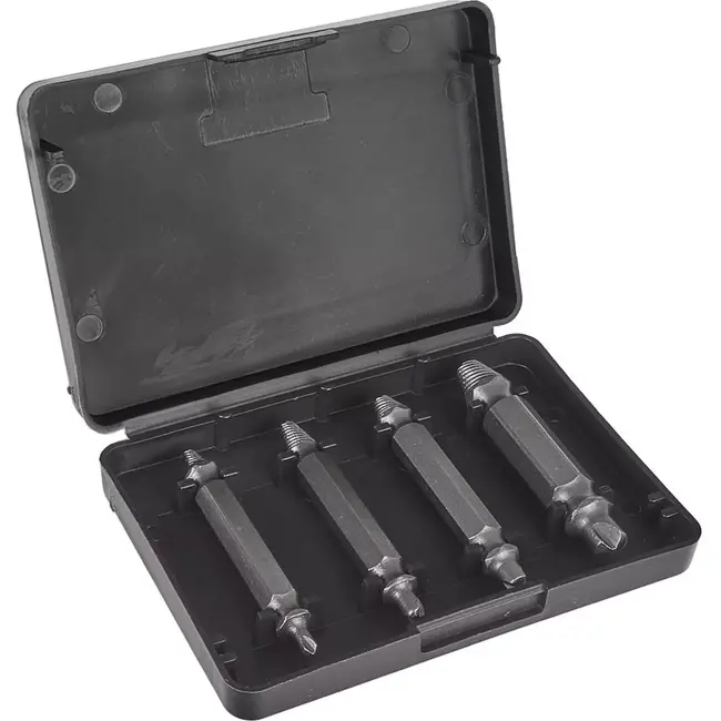 Keltin 4-delige dubbelzijdige schroefuitdraaierset - Duurzaam HSS TiN staal - Voor beschadigde schroeven