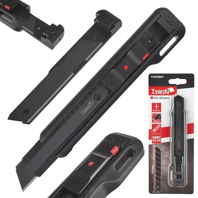 Tvardy Utility mes - EASYGRIP - Ergonomisch - Precisie - 100mm x 18mm x 0.5mm