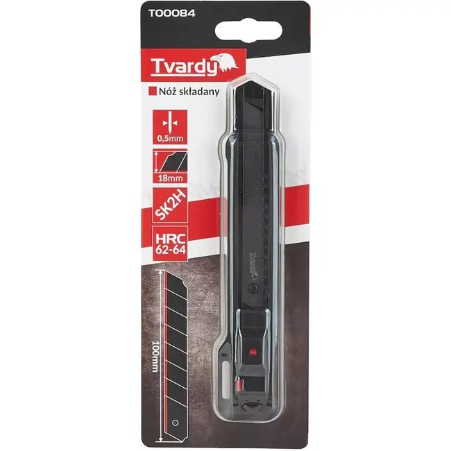 Tvardy Utility mes - EASYGRIP - Ergonomisch - Precisie - 100mm x 18mm x 0.5mm