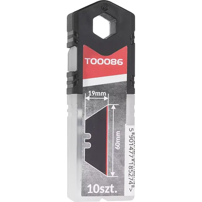 Tvardy Trapeziumvormige mesjes - SK2H staal - 60x19x0.6mm - 10 stuks - Duurzaam en scherp