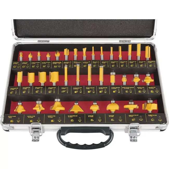 Keltin 35-delige frezenset - veelzijdige houtbewerking - duurzame koolstofstaal legering