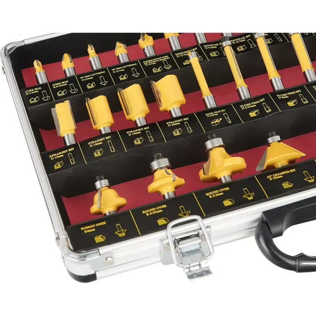 Keltin 35-delige frezenset - veelzijdige houtbewerking - duurzame koolstofstaal legering