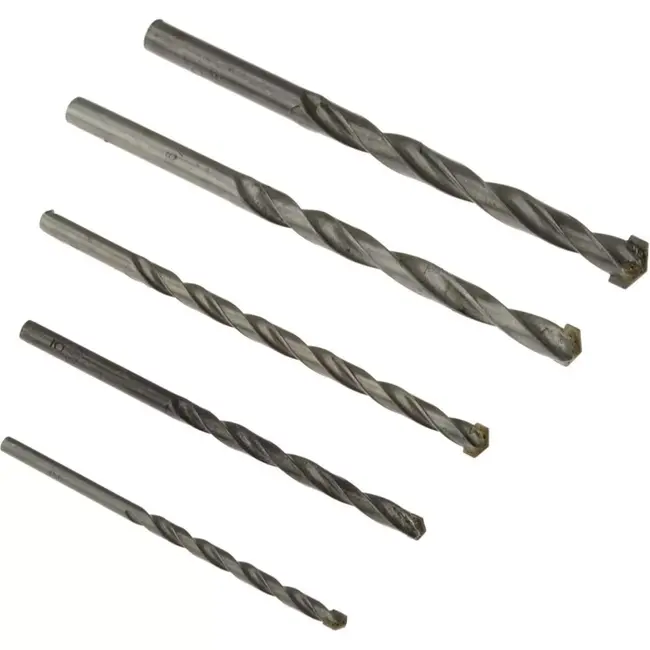 GEKO Boorbitset voor metselwerk - 5 stuks - 4-10 mm - Staal - Inclusief opberghanger