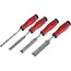 Tvardy Set platte houtbeitels - CrV staal - Ergonomisch - 4 stuks - 10-25 mm