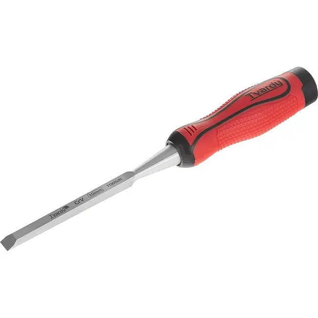 Tvardy Set platte houtbeitels - CrV staal - Ergonomisch - 4 stuks - 10-25 mm