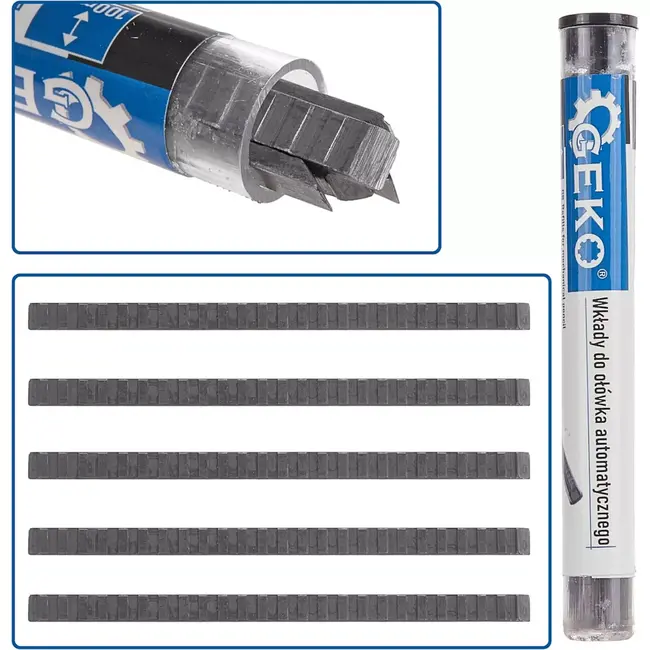 GEKO Set van 5 navullingen voor mechanische potloden - 100x2mm - Consistente schrijfprestatie