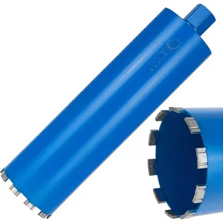 GEKO Diamantboorkroon 122x450mm - Voor nat en droog boren - 10 segmenten - Robuuste constructie