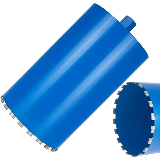 GEKO Diamantboor 250x10x450mm - Voor nat en droog boren - 20 segmenten - Diepboren in beton en steen