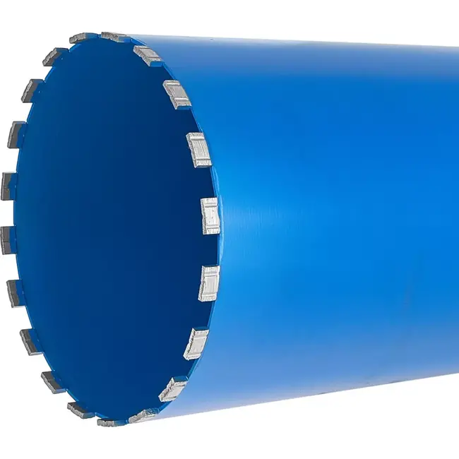 GEKO Diamantboor 250x10x450mm - Voor nat en droog boren - 20 segmenten - Diepboren in beton en steen