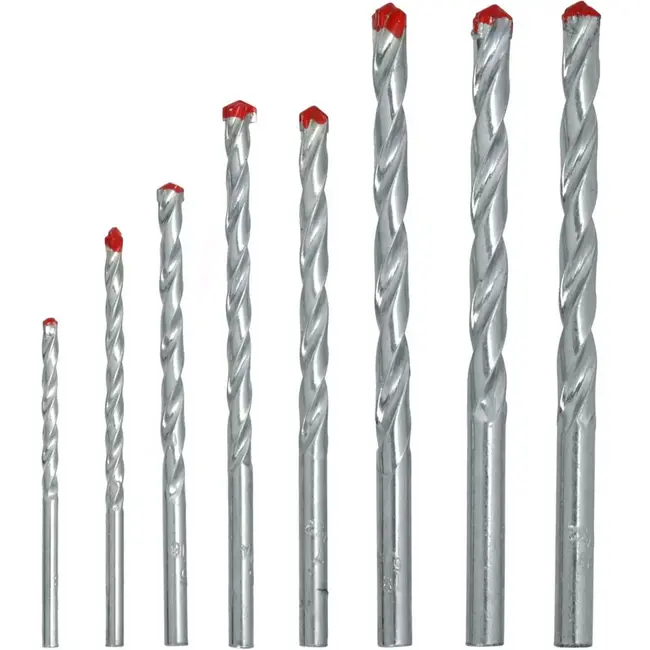GEKO Metselboorenset - 8-delig - 3-10 mm - Staal - Voor Beton en Steen