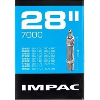 Impac Binnenband 28 inch - Dunlop ventiel - ETRTO 37-622 - Duurzaam rubber - 40 mm ventiellengte