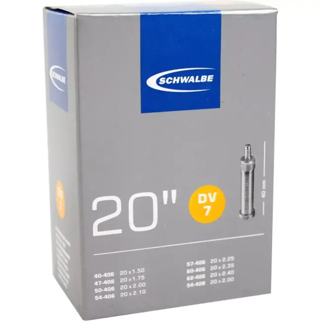 Schwalbe Binnenband 20 inch - ETRTO 40/62-406 - Dunlop ventiel 40 mm - Geschikt voor diverse fietsbanden