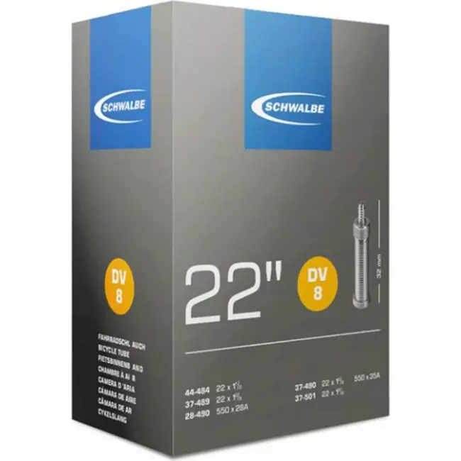 Schwalbe Binnenband 22 inch - ETRTO 28/37-489/501 - Dunlop ventiel DV8 - Duurzaam en betrouwbaar