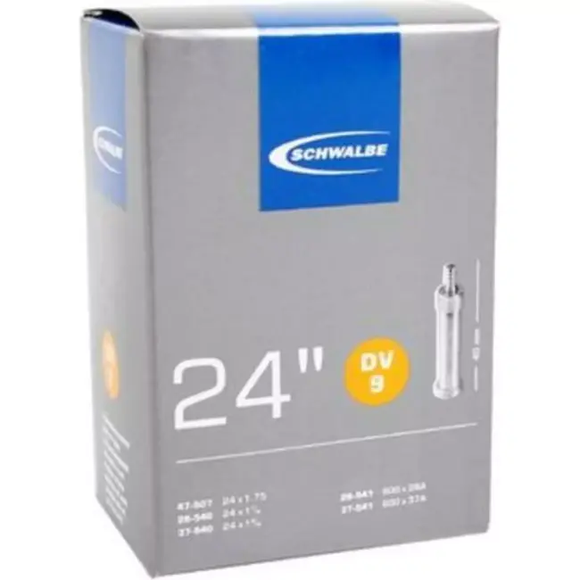 Schwalbe Binnenband 24 inch - Dunlop ventiel - ETRTO 28/47-507/541 - Zwart - 40 mm ventiellengte