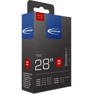 Schwalbe Binnenband extra licht - 28 inch - Presta ventiel 40mm - Zwart - Duurzaam rubber