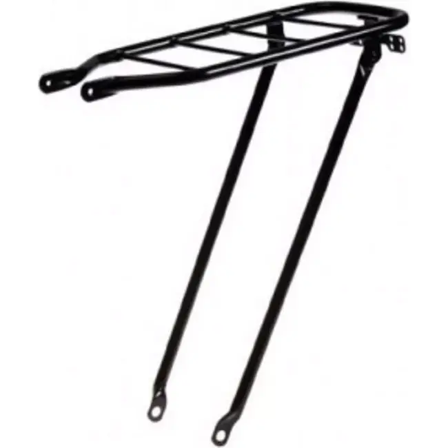 Steco Stevige zwarte bagagedrager - 28 inch - scharnierbare poten - staal - stadsfiets