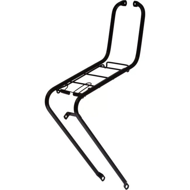 Steco Voordrager fiets - retro look - mat zwart - 28 inch - met klapper